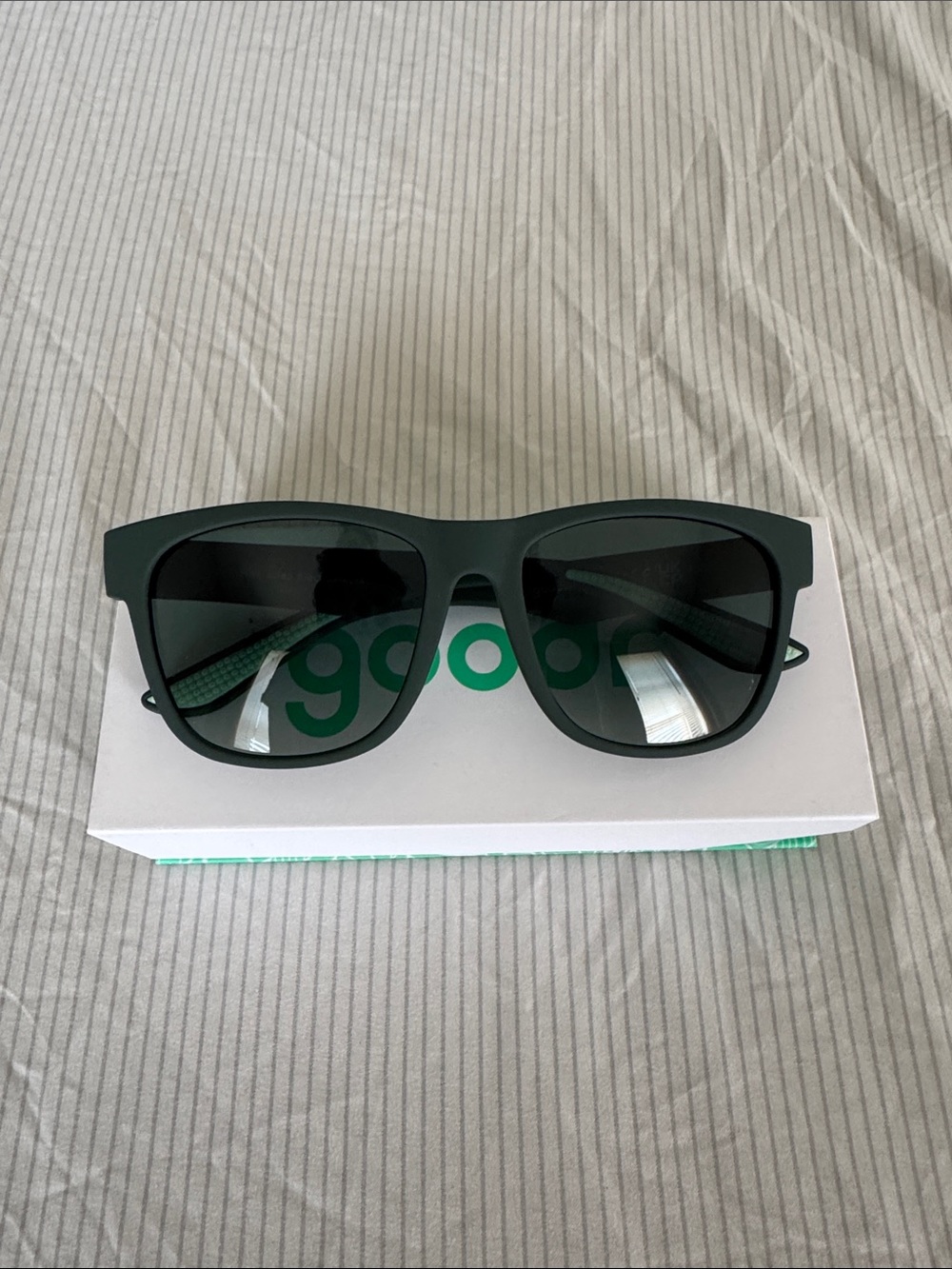 Matte Dark Green Men's Square Sunglasses